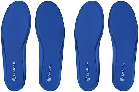 2 Pair Memory Foam Insoles Shoe Insoles,for Men and Women Replacement Shoe Inserts for Running, Hiking, Sneaker, Cushion Inner Soles Shock Absorbing for Foot Pain Relief, Insoles Navy Blue US 10M