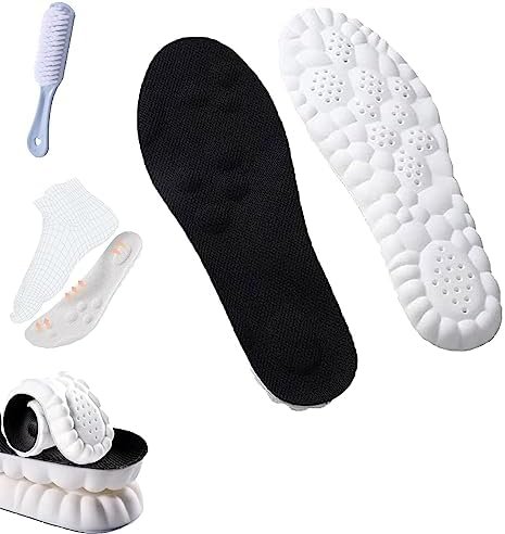 4D Cloud Technology Insole - Super Soft, Ultra Comfort Insoles, 4D Insoles, 4D Sports Shoes Insoles, Acupoint Massage Insole for Foot & Joint Support (8-9, 1Pairs A)