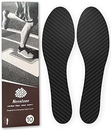 Carbon Fiber Insole 280mm Men's Size 10, Carbon Fiber Shoe Inserts for Man Woman, Football Hiking Sports Insole, Orthotic Shoe Stiffener Insert for Foot Arthritis, Hallux Rigidus Mortons Toe