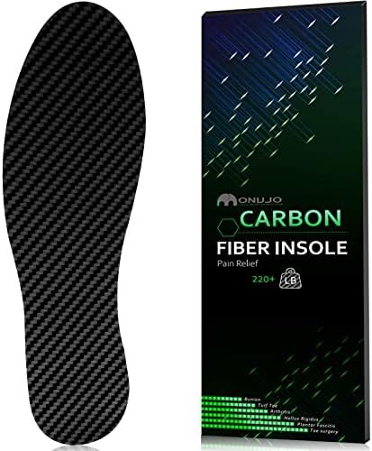 Carbon Fiber Insole, for Turf Toe, Foot Fractures, Hallux Rigidus, Limitus, Rigid Insert for Sports, Hiking, Trekking, Basketball, Running, Alternative to Post Op Shoe 295mm