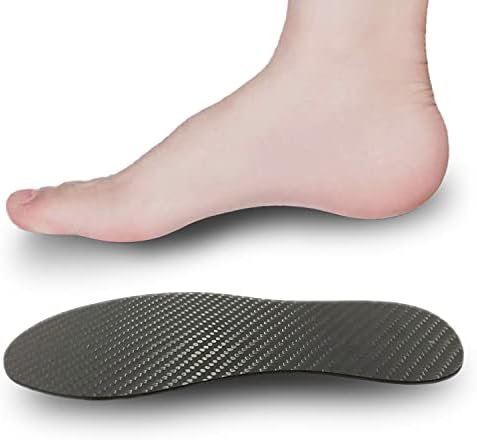 Carbon Fiber Insoles for Turf Toe, Stiff Carbon Foot Plate for Men and Women, Rigid Graphite Shoe Insert for Hallux Rigidus and Arthritis Support, Sport Sole Inserts