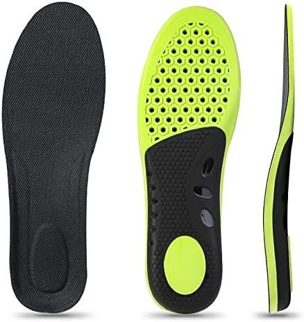 Elastic Shock Absorbing Shoe Insoles Breathable Honeycomb Sneaker Inserts Sports Shoe Insole Replacement Insoles for Men & Women Green