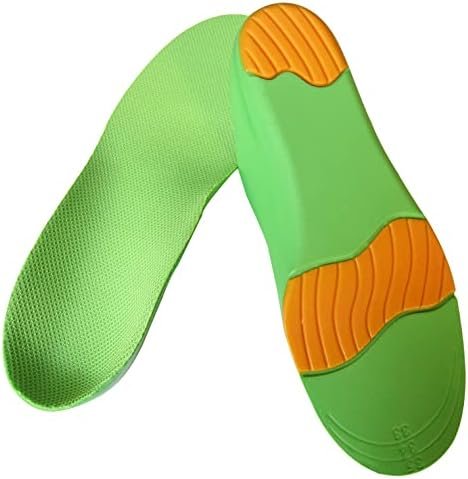 Gel Shoe Inserts for Boys Orthotic Shoe Insoles for Children Pu Foam Insoles for Shock Absorption Kids Shoe Inserts for Flat Feet Pain Relief Plantar Fasciitis Nonslip Cushion Pads