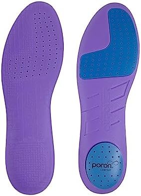 Insoles for Soccer Cleats Shock Absorption Arch Supports Anti-Slip Breathable for Men Women Boy Girl Kids-Purple (US8.5-9)
