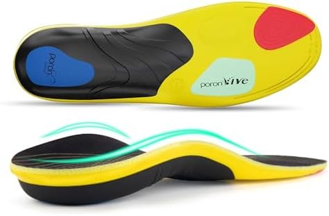 Plantar Fasciitis Insoles, Arch Support Insoles for Men Women, Running Athletic Gel Shoe Inserts Flat Feet Orthotic Insert for Foot Pain Relief, Men 8.5-10 / Women 10.5-12