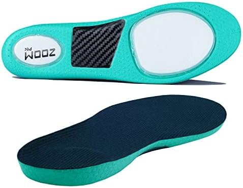 Plantar Fasciitis Pain Relief Insoles Orthotics,Excellent Shock Absorption Sport Carbon Fiber Insoles Mens 6 1/2| Womens 8（Green）