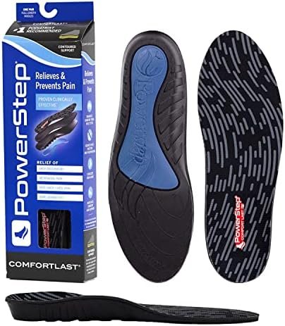 PowerStep Insoles, ComfortLast, Maximum Cushioning and Conforming Foam, Shock Absorbing Gel Inserts for Women and Men