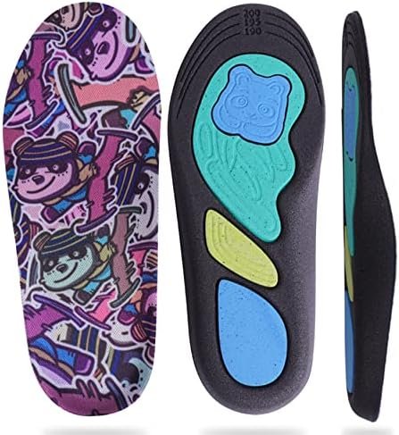 Shoe Insoles for Kids, Comfort Soft Sport Inserts with Arch Support for Children's Athletic, Lightweight Design for Walking Running