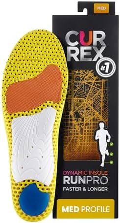 CURREX RunPro Insoles for Running Shoes – Arch Support Inserts to Help Reduce Fatigue, Prevent Injuries & Boost Performance – for Men & Women – Medium Arch, Medium Size