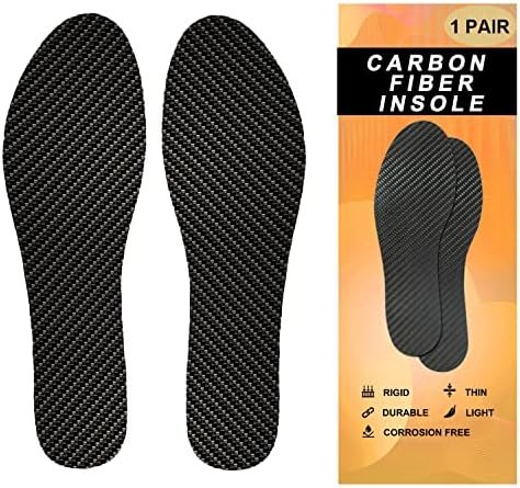 Carbon Fiber Insoles, 1 Pair Rigid Insole Insert for Pain Relief Recovery of Arthritic Toe Turf Toe, Hallux rigidus, morton's Toe, Rigid Foot Support(10.04"-255mm-Men's 9-9.5/Women's 10-10.5)