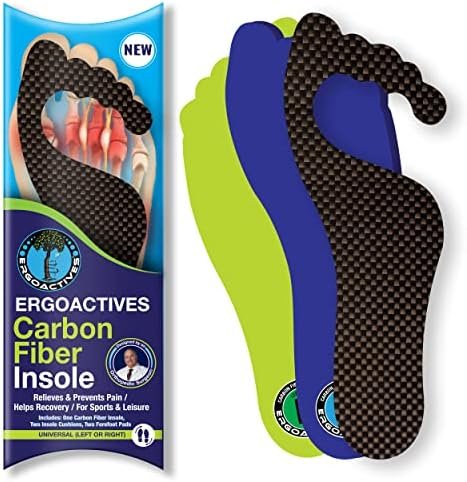 Miracle Carbon Fiber Insole Plus, Rigid with Padding for Men and Women(Universal- R or L) Alleviates Morton's Neuromas, Hallux Limitus, Hallux Rigidus, Plantar Fasciitis(1 Unit) (Mens 10)