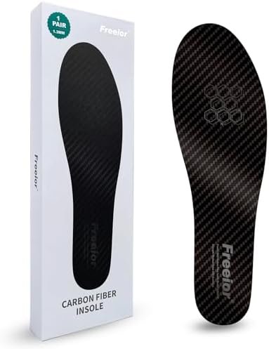 Carbon Fiber Insole for Pain Relief and Recovery of Turf Toe, Hallux Rigidus and Limitus, Alternative to Walking Boot Thin Rigid Carbon Fiber Shoe Inserts for Men Women 1 PC 10.43"- 265mm