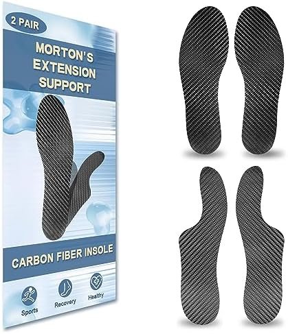 Morton's Extension Orthotic 1 Pair + Carbon Fiber Insole 1 Pair for Pain Relief Fit Women's Size 6, Men's 5