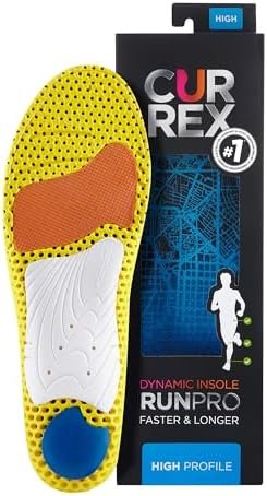 CURREX RunPro Insoles for Running Shoes – Arch Support Inserts to Help Reduce Fatigue, Prevent Injuries & Boost Performance – for Men & Women – High Arch, XS