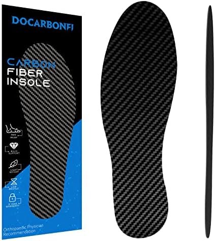 Carbon Fiber Insole 1 Piece, Rigid Carbon Fiber Shoe Insert for Arthritis,Turf Toe, Hallux Limitus, Rigidus, Foot Fractures, Mortons Neuroma Graphite Insole, Alternative to Post Op Shoe