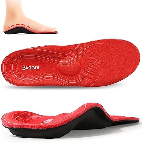 3ANGNI Arch Support Insoles, Orthotic Insoles for Flantar Fasciitis Flat Feet Low Arch Pronation Metatarsalgia, High Arch Foot Support Orthopedic Insert Men Women