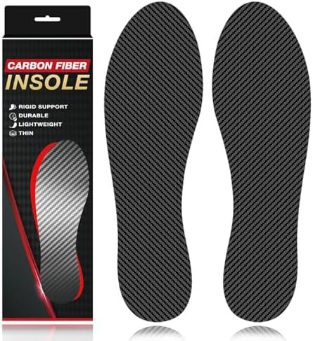 ARRIS Carbon Fiber Insole (1 Pair) - Carbon Fiber Foot Plate for Turf Toe, Foot Fractures, Hallux Rigidus and Limitus - Rigid Shoe Insert for Sports - Post Op Shoe, 11.53" for Men 12, Women 13