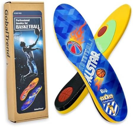 Basketball Shoe Insoles Men Shoe Inserts Men Gobal Trend Plantar Fasciitis Insoles, Arch Support Insoles Men Orthotic Inserts PORON Gel Insoles for Men, Shoe Soles Men High Arch Insoles for Men
