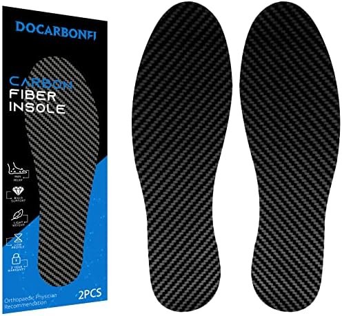 Carbon Fiber Insole, 1 Pair, Rigid Shoe Insert for Arthritis, Turf Toe, Hallux Limitus, Hallux Rigidus, Foot Fractures, Mortons Neuroma Inserts, Alternative to Post Op Shoe 265mm