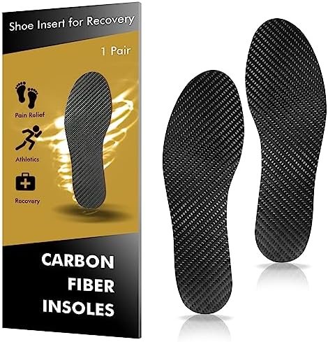 Carbon Fiber Insole (1 Pair), for Turf Toe, Mortons Toe, Hallux Rigidus, Limitus, Rigid Insert for Foot Fractures Recovery (Women's Size 13, Men's 12)