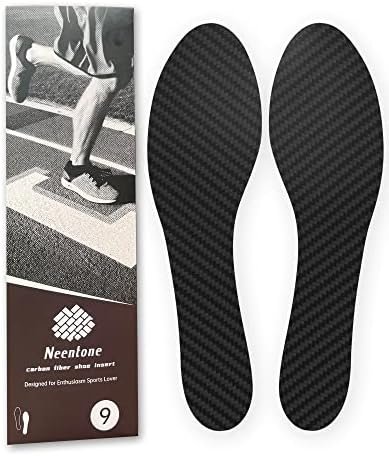 Carbon Fiber Insole 270mm Men's Size 9 / Women's 10, Carbon Fiber Shoe Inserts for Man Woman, Basketball Football Hiking Sports Insole, Orthotic Shoe Stiffener Insert for Hallux Rigidus Mortons Toe