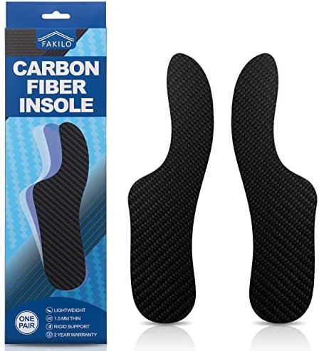 Carbon Fiber Insole Morton's Extension Orthotic, FAKILO 1 Pair Rigid Foot Support Insole Insert for Hallux Rigidus, Turf Toe, Hallux Limitus - 255 mm - Women's Size 10-10.5, Men's 9-9.5