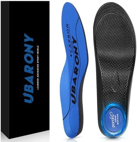 Carbon Fiber Insole, Shoe Insole for Men and Women with Arch Support and Shock Absorption for Plantar Fasciitis Relief, Rigid Insert Recovery of Turf Toe, Hallux Rigidus Limitus, Morton's Toe, M