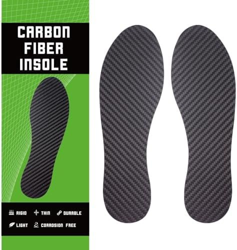 Carbon Fiber Insole for Men Women Carbon Fiber Foot Plate Insert Rigid Support for Turf Toe Morton Extension Hallux Rigidus Broken Toe (Insole Length 245mm - Men's 7 / Women's Size 8, 1 Pair)