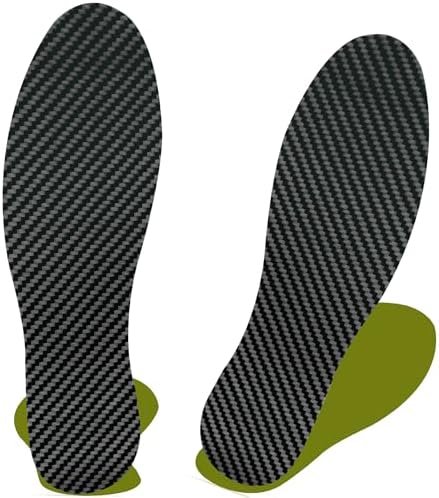 Carbon Fiber Insole(1 Pair), Carbon Fiber Foot Plate for Hallux Rigidus, Limitus, Turf Toe, Arthritis, Fractures, Rigid Sole Shoe Insert for Sports, Hiking, Trekking, Alternative to Post Op Shoe,245mm