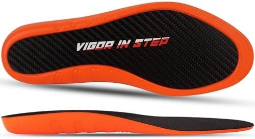 Carbon Fiber Insoles for Men Women, Shock Absorbing Sport Shoe Insoles for Basketball Volleyball Running Athletics Jump Higher M