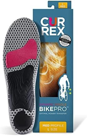 Currex BikePRO Insoles - Yellow, Unisex, Shoe Insert, Medium Arch, Improve Muscle Efficiency, Reduce Injuries, Comfort, Airflow, 1-2 Years