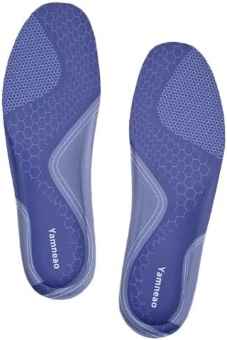 Memory Foam Insoles for Womens Mens Kids, Comfortable Replacement Insoles for Walking Shoes, Running Shoes, Sneaker, Hiking Shoes, Work Boot Cushioning Shoe Insert Blue Women