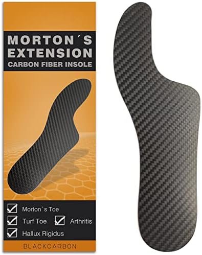 Morton's Extension Orthotic,Carbon Fiber Insole,Rigid Foot Support Insert for Morton's Toe,Turf Toe,Hallux Rigidus,Arthritis,1 Piece 22.5cm Length(Men Size 6/Women 7)