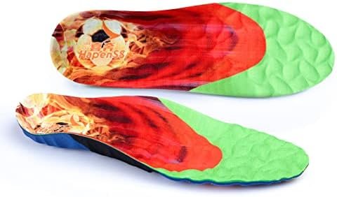 Soccer Foot Insoles, High Arch Support Athletic Foot Insoles for Men Women, Best Ankle Protect Insoles for Knee Pain, Super Anti-Slip Insert Shoe Insole, Mens 10-10 1/2 | Womens 12-12 1/2