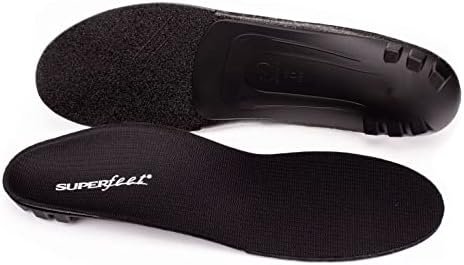 Superfeet All-Purpose Support Low Arch Insoles (Black) - Trim-To-Fit Orthotic Shoe Inserts for Thin, Tight Shoes - Professional Grade - 5.5-7 Men / 6.5-8 Women
