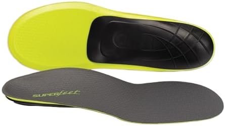 Superfeet Run Support Low Arch (Carbon) - Trim-To-Fit Unisex Carbon Fiber & Foam Shoe Inserts for Tight Athletic Shoes - Professional Grade - 9.5-11 Men / 10.5-12 Women