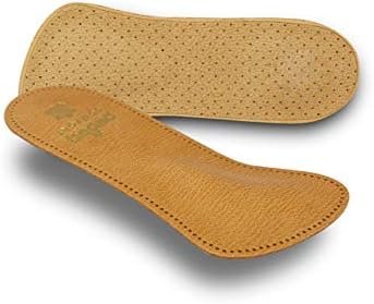 pedag Comfort Leather 3/4 Inserts for Whole Foot Support, Handmade in Germany, Men and Women's Dress Shoes, Flats, Ballet Flats, Sandals, Real Leather, Tan, 1 Pair, US W 8 / EU 38